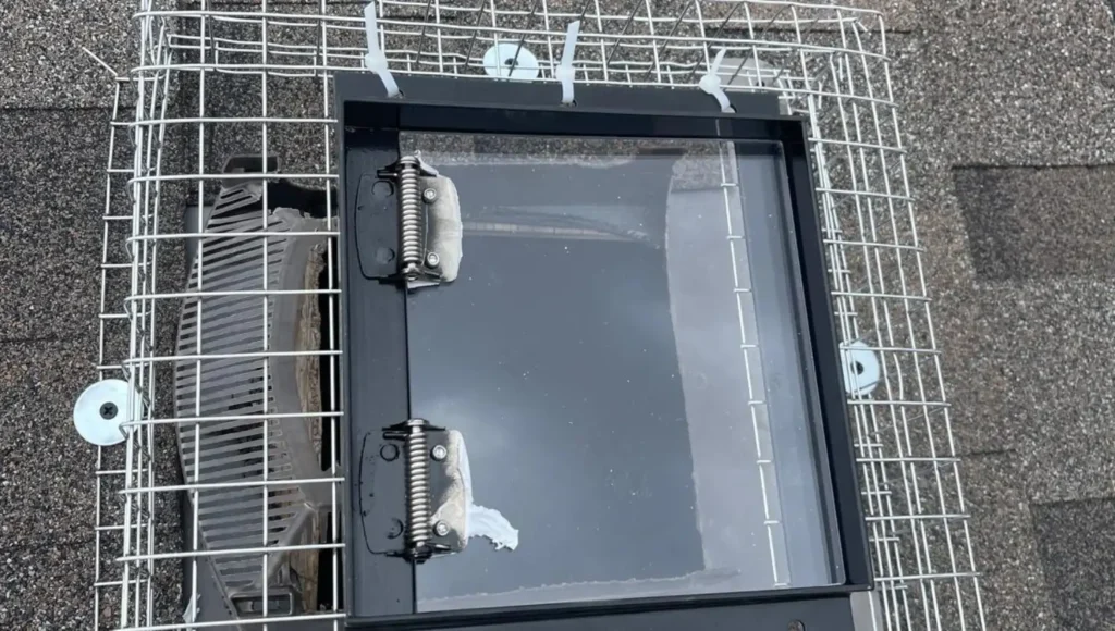 installing a one-way door in soffit