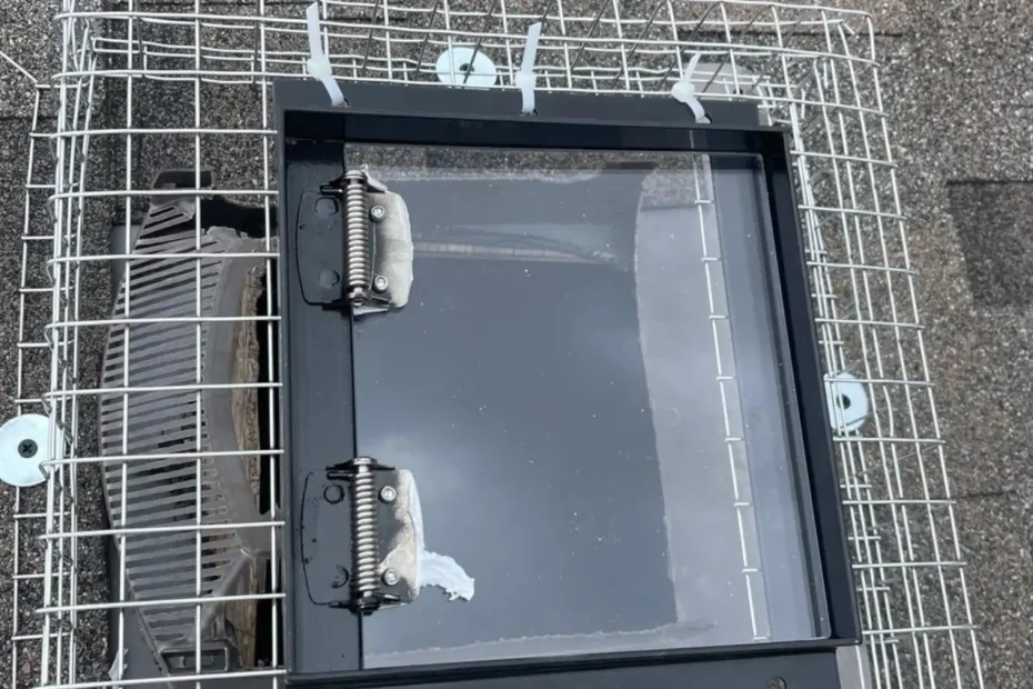 installing a one-way door in soffit