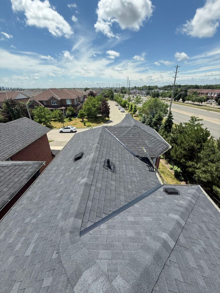 Roof vent mesh installation on a Mississauga property